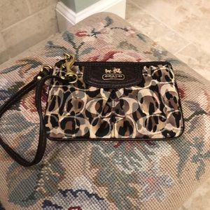 Coach cheetah wristlet